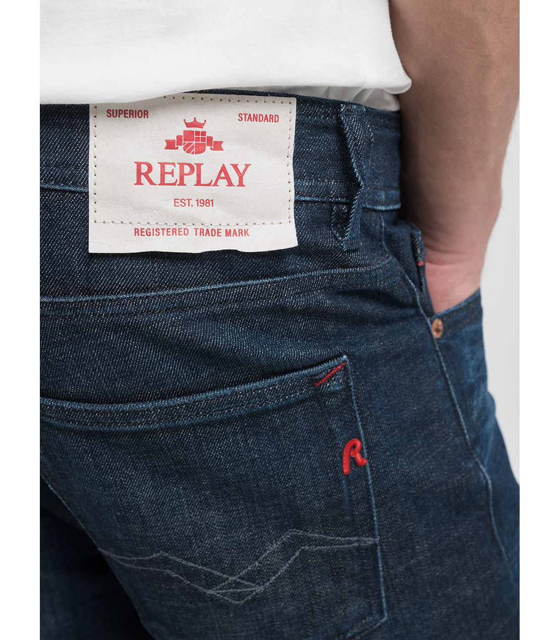 ストレートフィットGROVER Rロゴデニム 詳細画像 ダークブルー 6